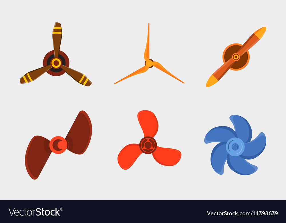 Propeller fan wind ventilator equipment air Vector Image