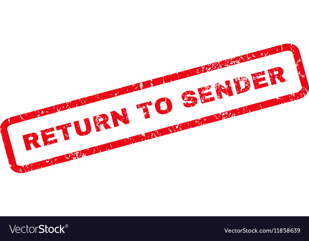 Return To Sender Rubber Stamp Royalty Free Vector Image