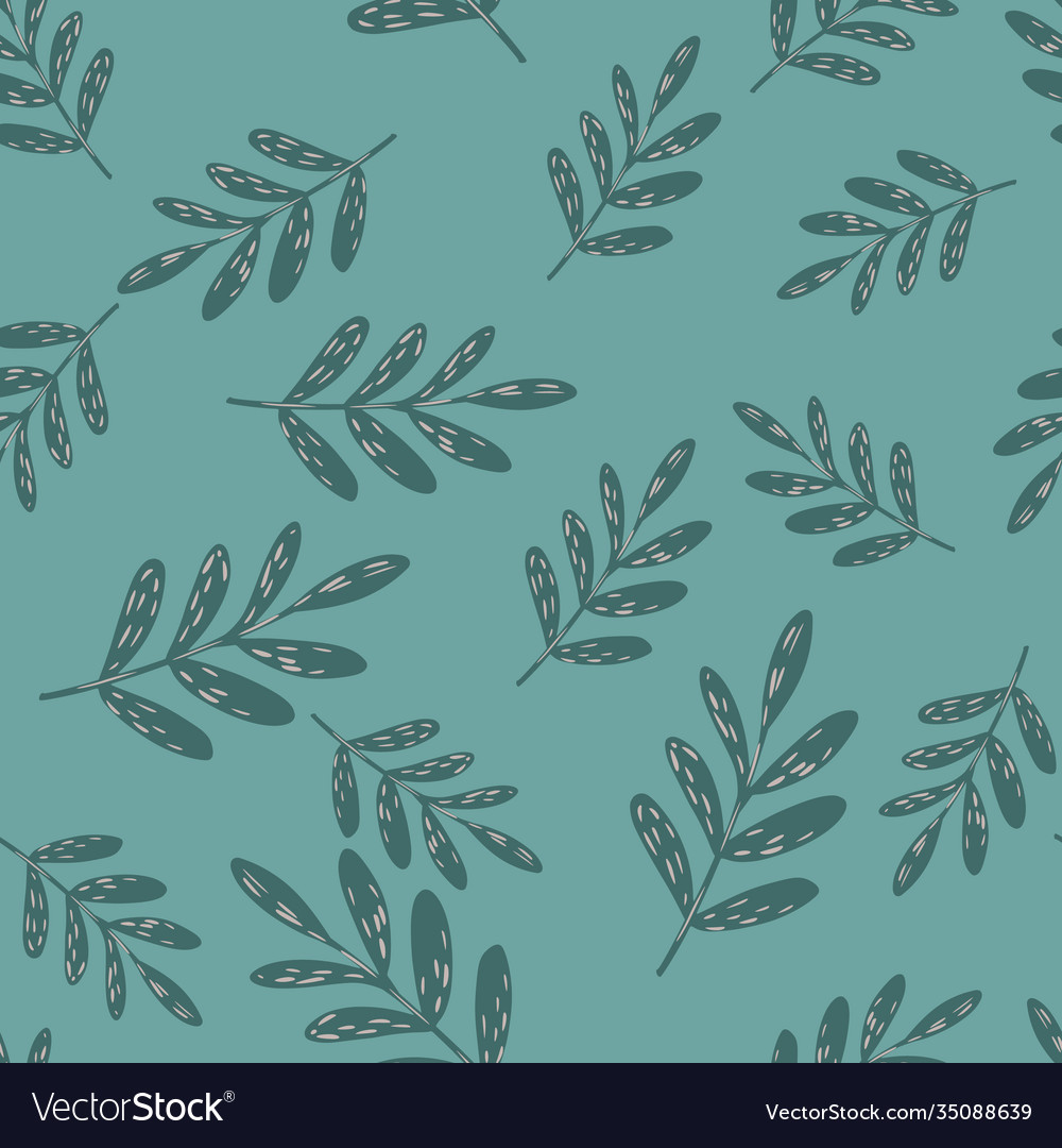 Seamless random pattern with simple floral vector image Seamless random pattern with simple floral