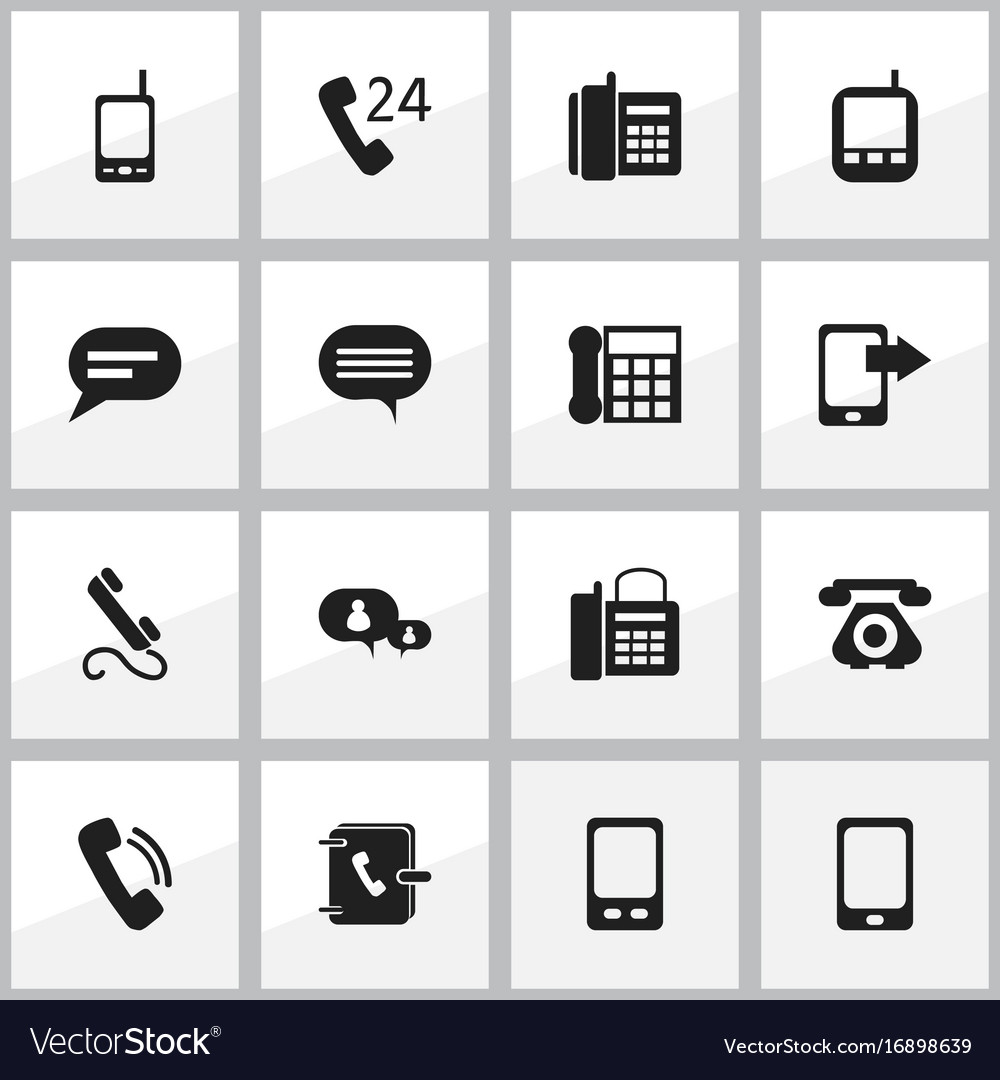 Set of 16 editable device icons includes symbols