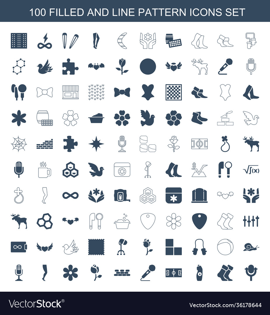 100 pattern icons