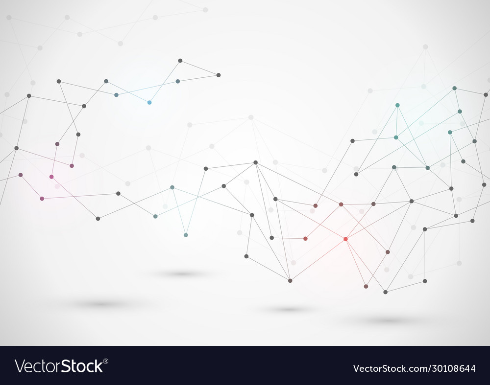 Abstract connecting dots and lines connection vector image Abstract connecting dots and lines connection