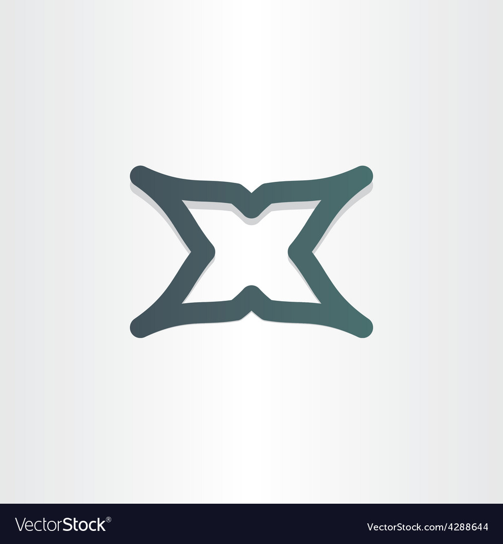 Abstract 'X' Character Icon