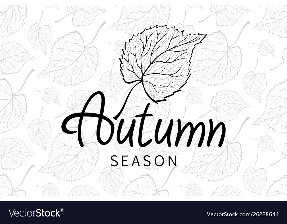 Autumn leaves season black seamless leaf pattern