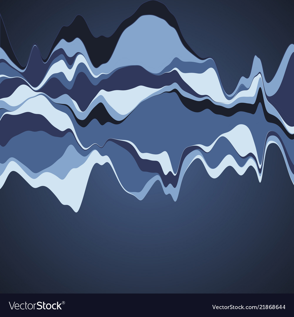 Big data visualization streamgraph futuristic vector image Big data visualization streamgraph futuristic
