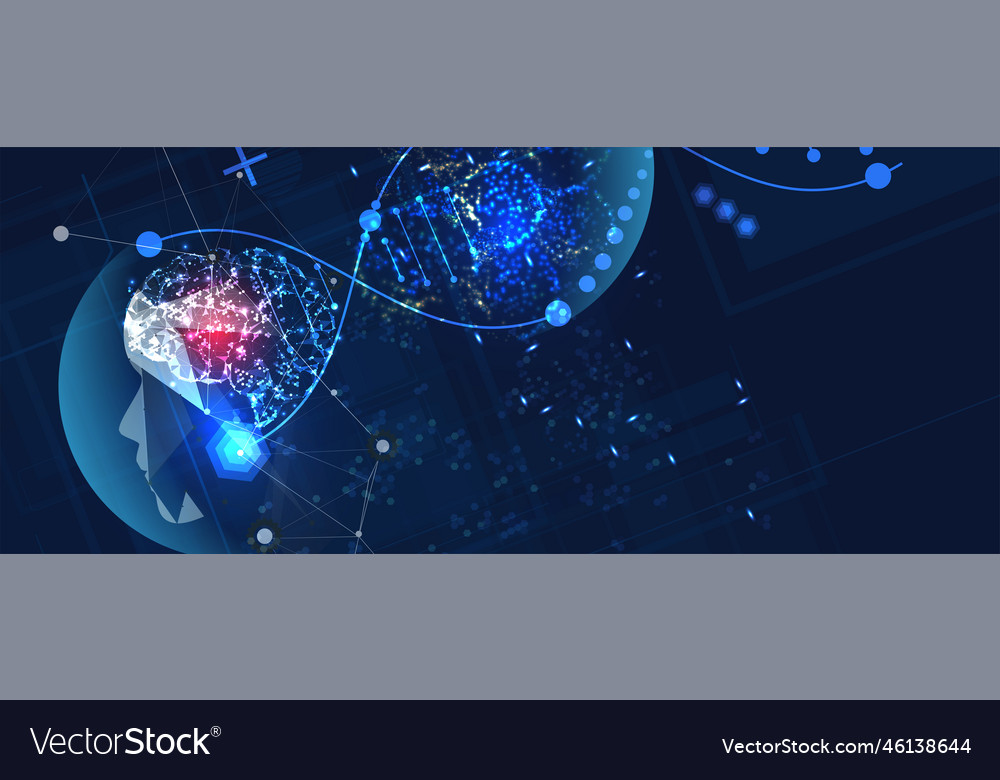 Konzeptionelle Technologie der künstlichen Intelligenz vector image Konzeptionelle Technologie der künstlichen Intelligenz