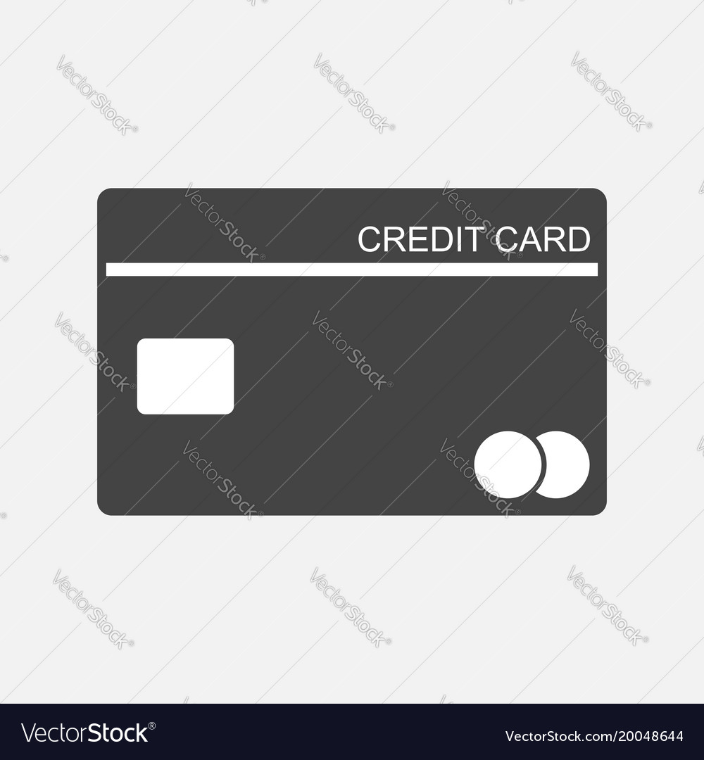 Credit card icon banking in flat style