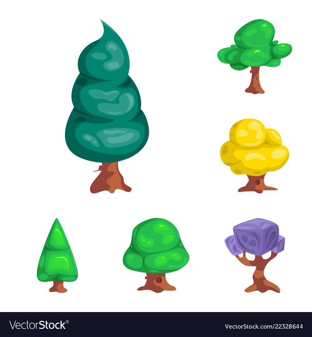 Design of tree and nature icon collection