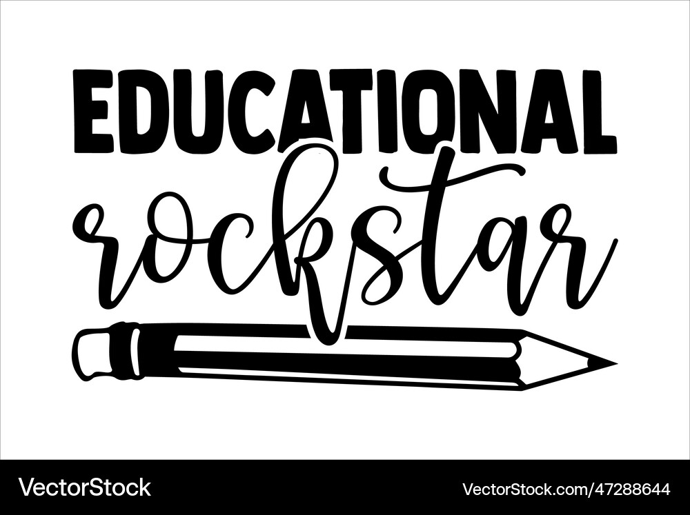 Educational rockstar Royalty Free Vector Image