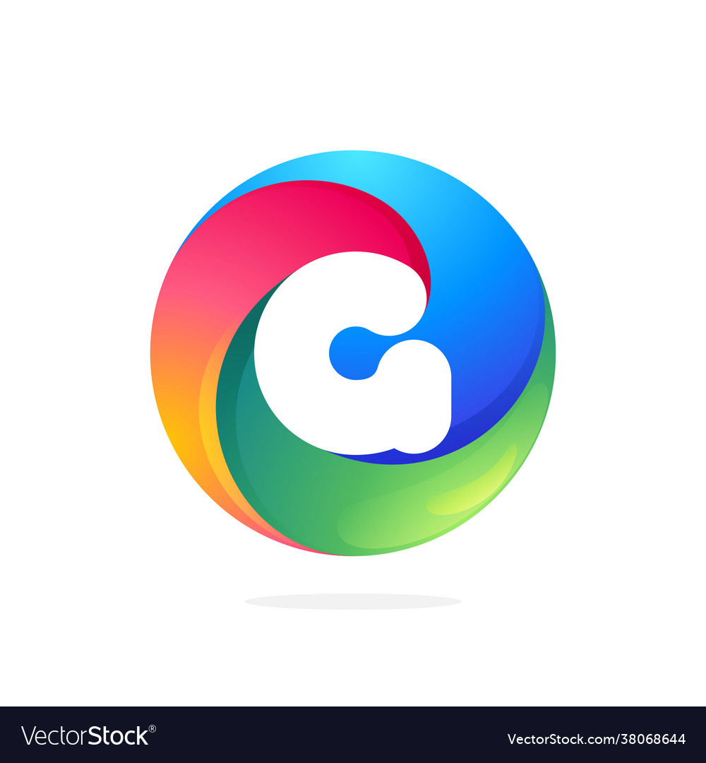 G letter logo inside swirling loop circle