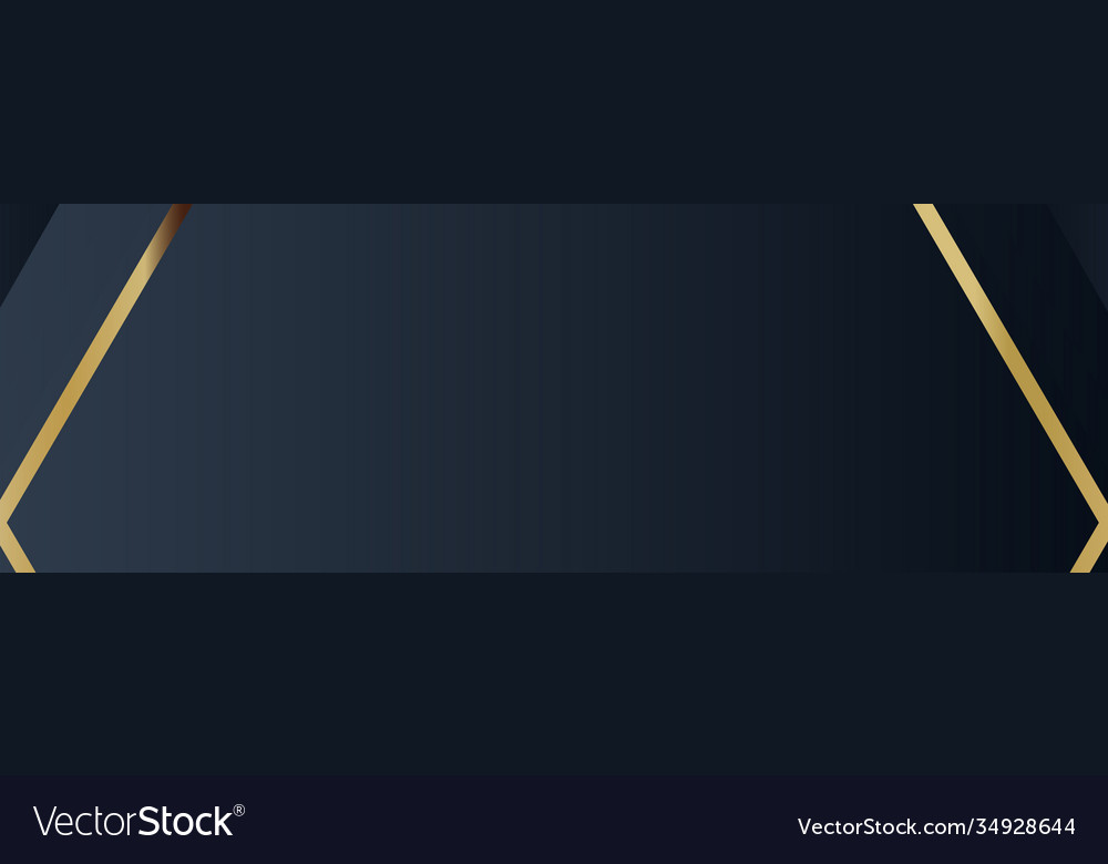 Gold banner design with minimalist modern style