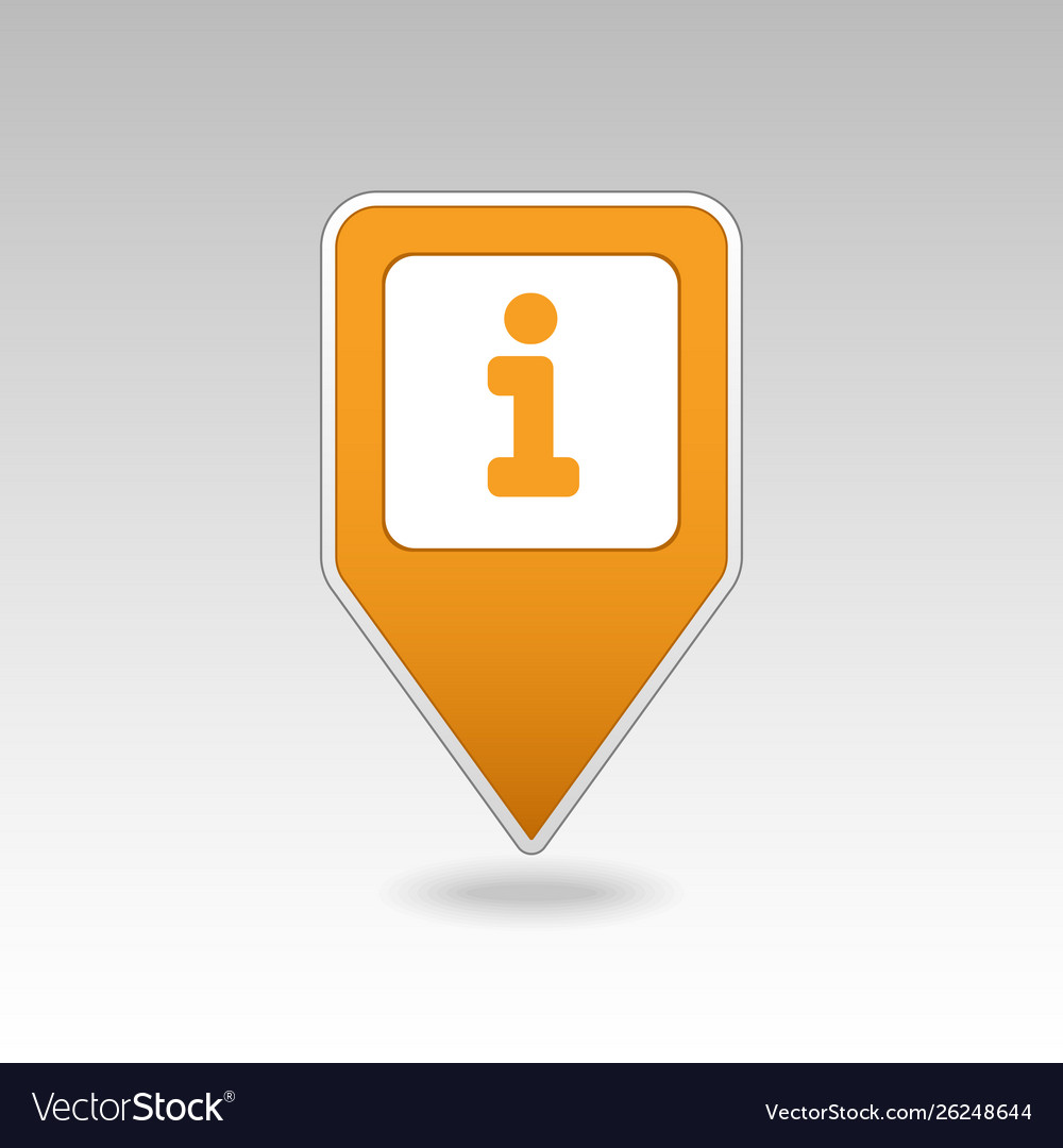 Information pin map icon pointer markers vector image Information pin map icon pointer markers