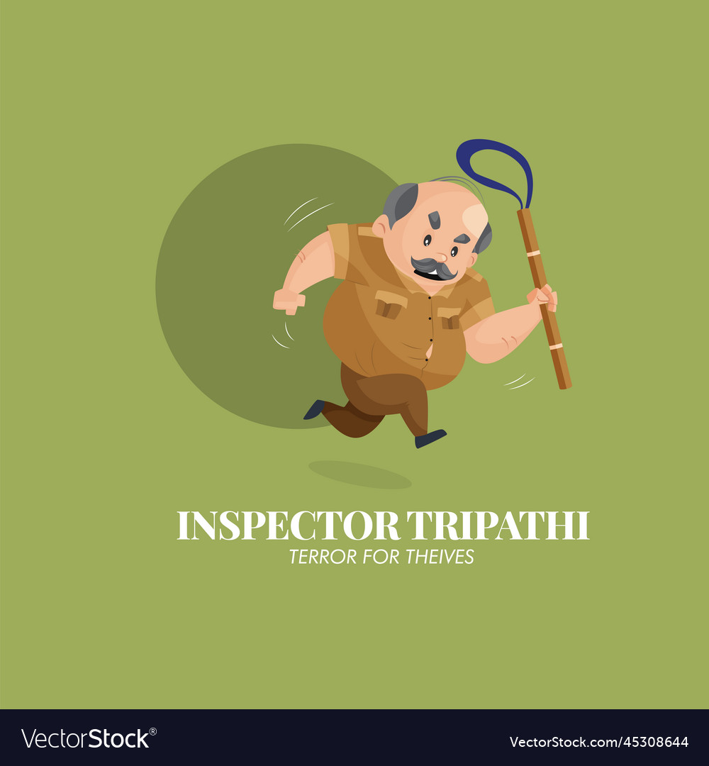 Inspector tripathi terror for thieves logo Vector Image