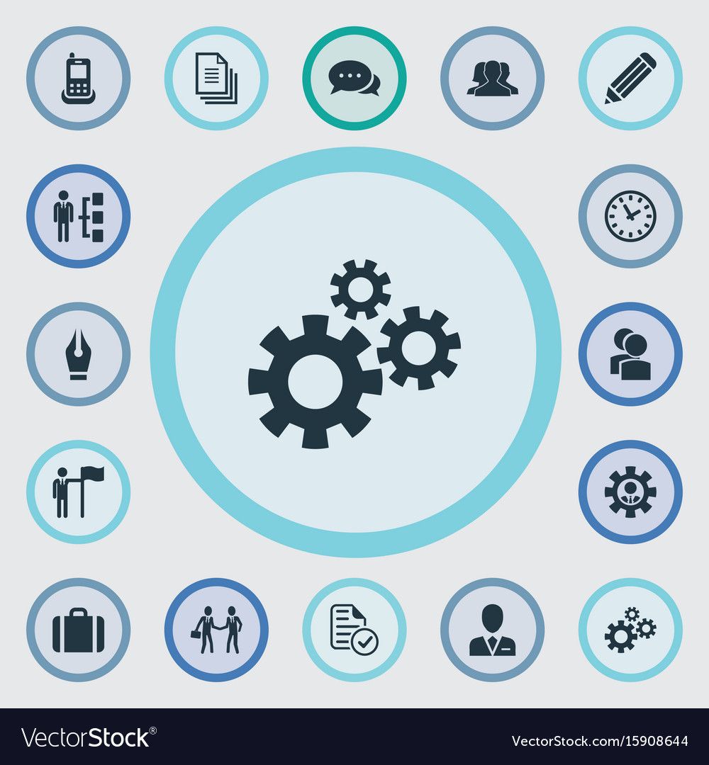 Set of simple resources icons