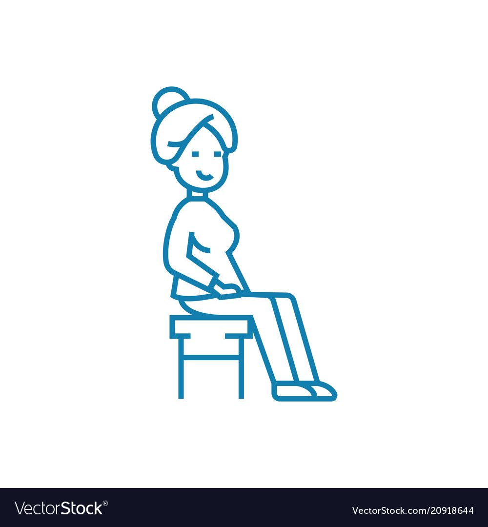 Time to rest linear icon concept vector image Time to rest linear icon concept
