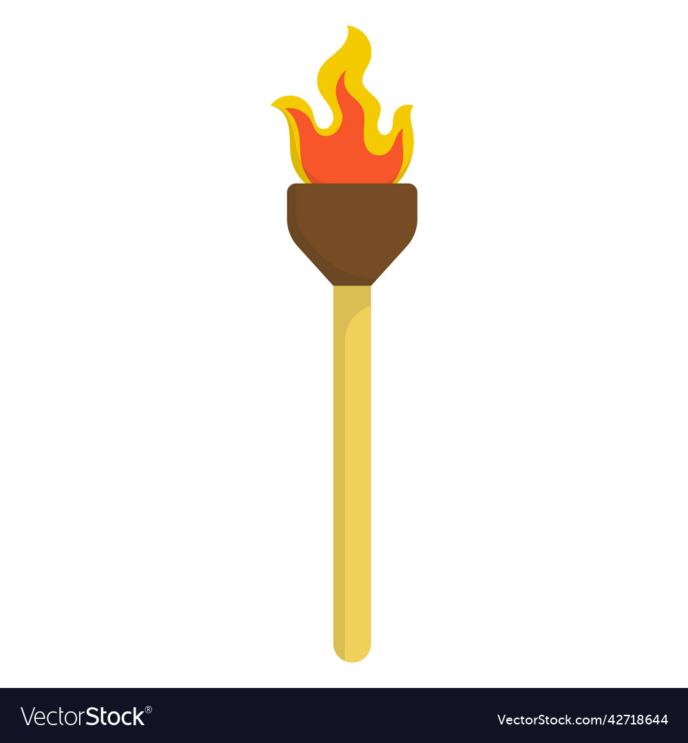 Torch icon design template vector image Torch icon design template