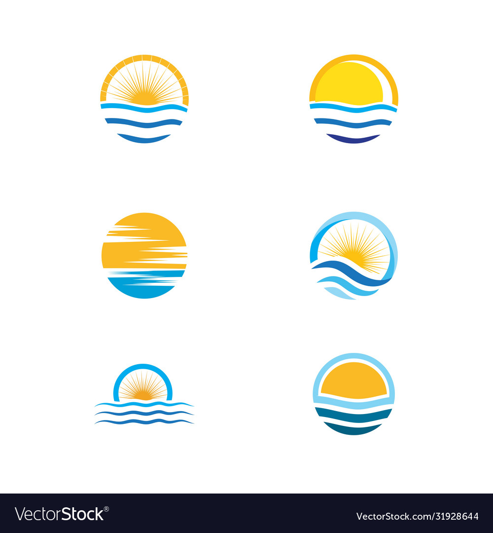 Water wave icon design Royalty Free Vector Image