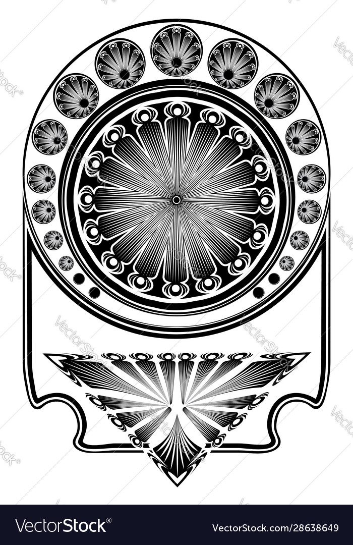 Art nouveau inspiriert Blumenrahmen