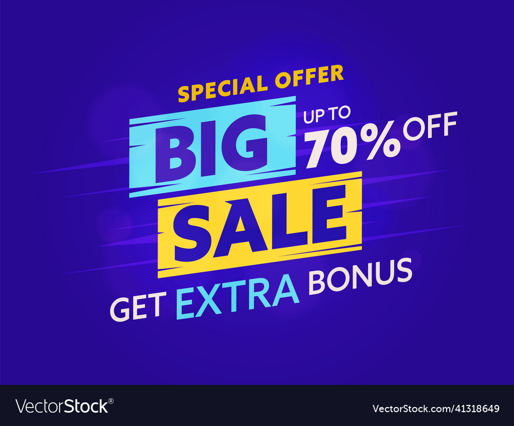 Big sale banner template with special offer detail