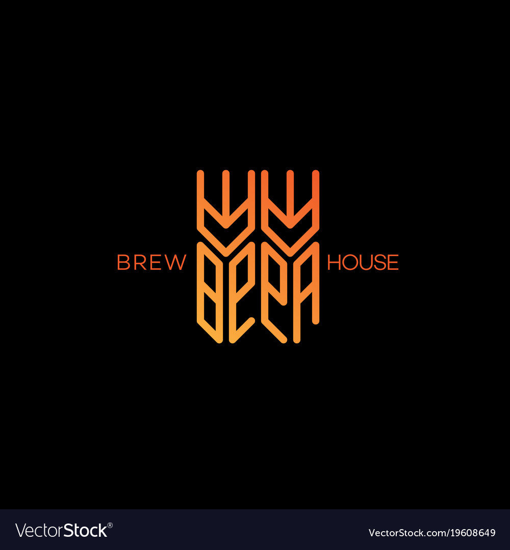 Brew house logo Royalty Free Vector Image - VectorStock