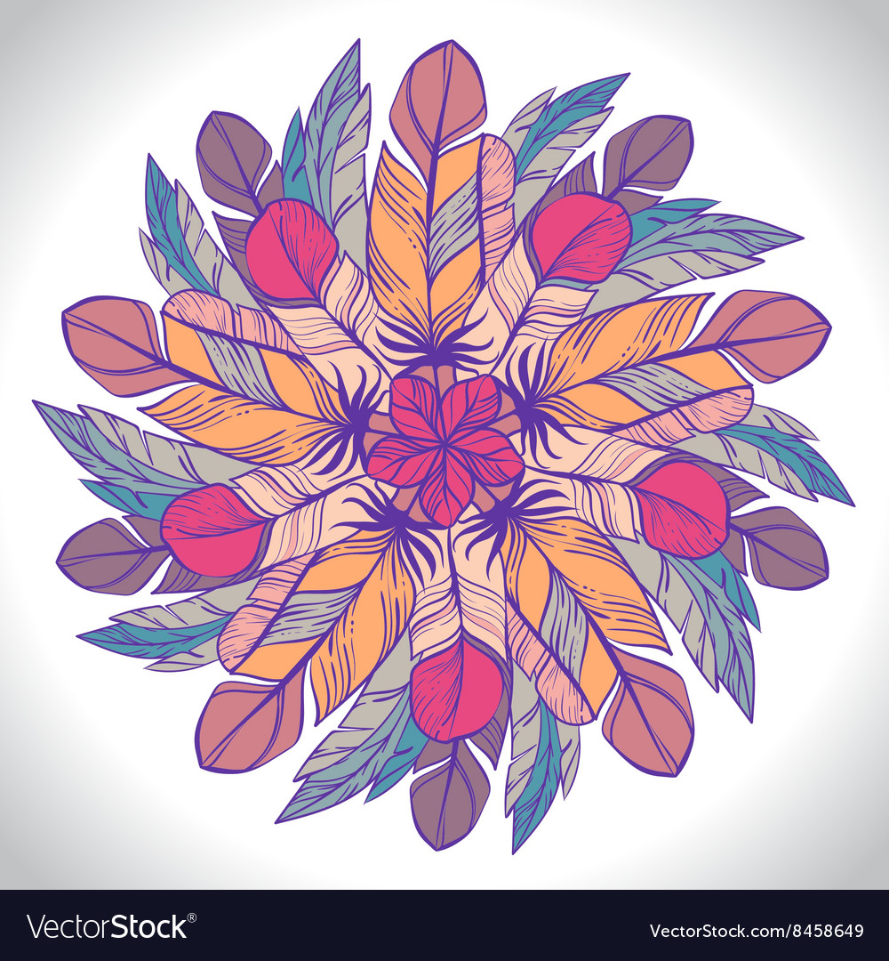 Color circular pattern round kaleidoscope