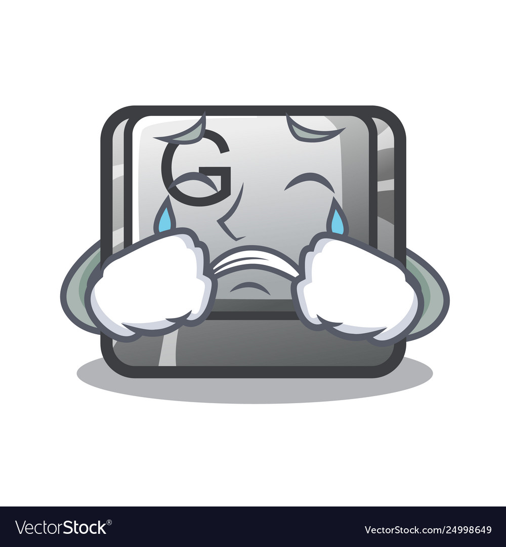 Crying button g in character shape