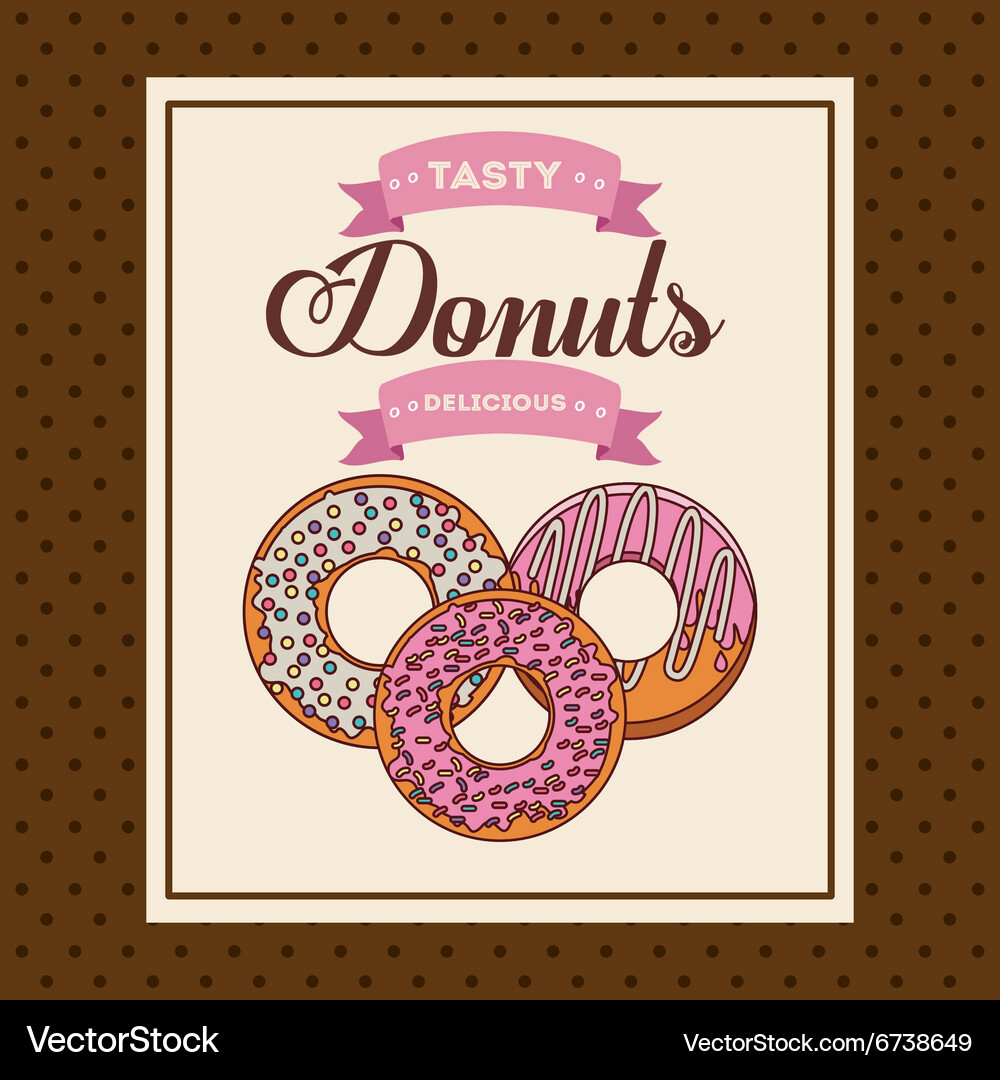 Delicious donuts design Royalty Free Vector Image