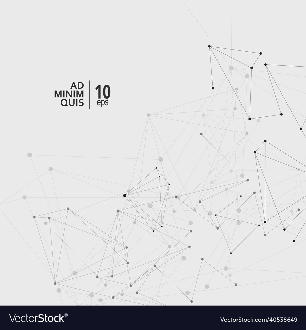 Design with connecting dots vector image Design with connecting dots