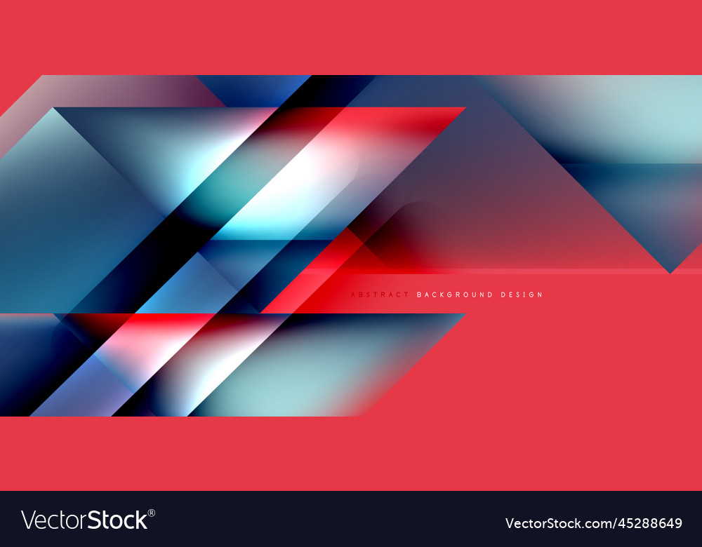 Dynamic triangle design with fluid gradient colors vector image Dynamic triangle design with fluid gradient colors