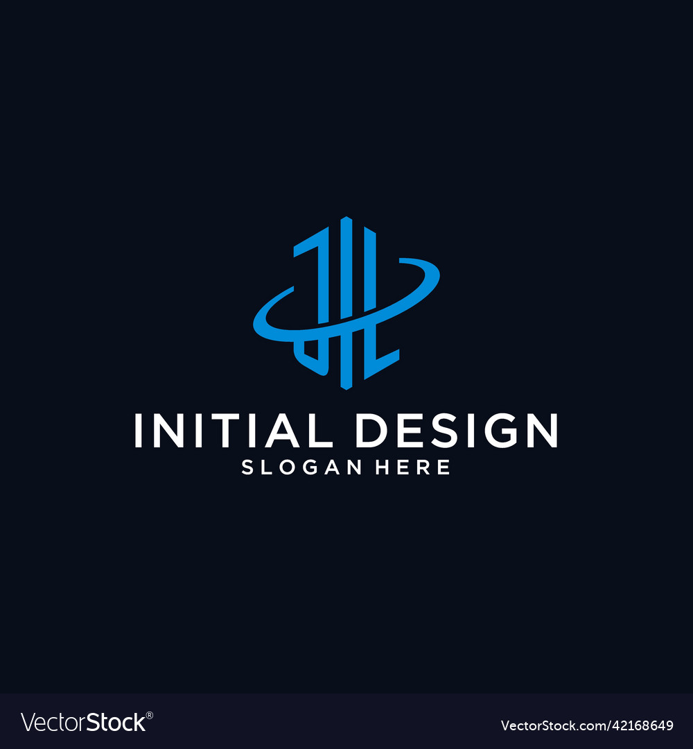Jl initial monogram logo with hexagonal shape Vector Image Jl initial monogram logo with hexagonal shape
