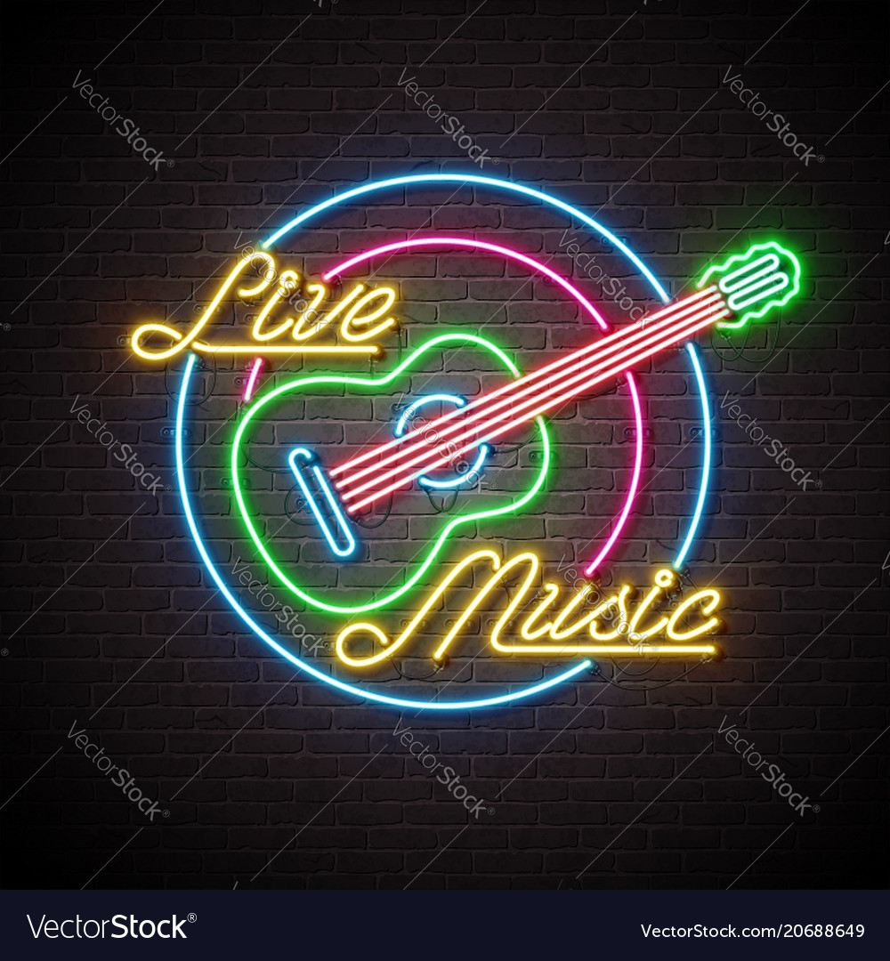 live music neon sign