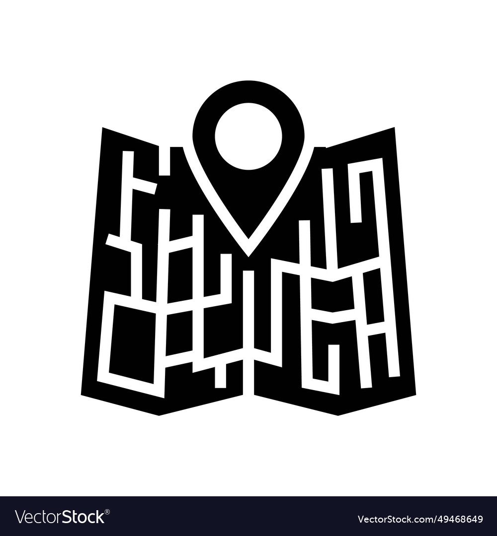 Map pointer location glyph icon