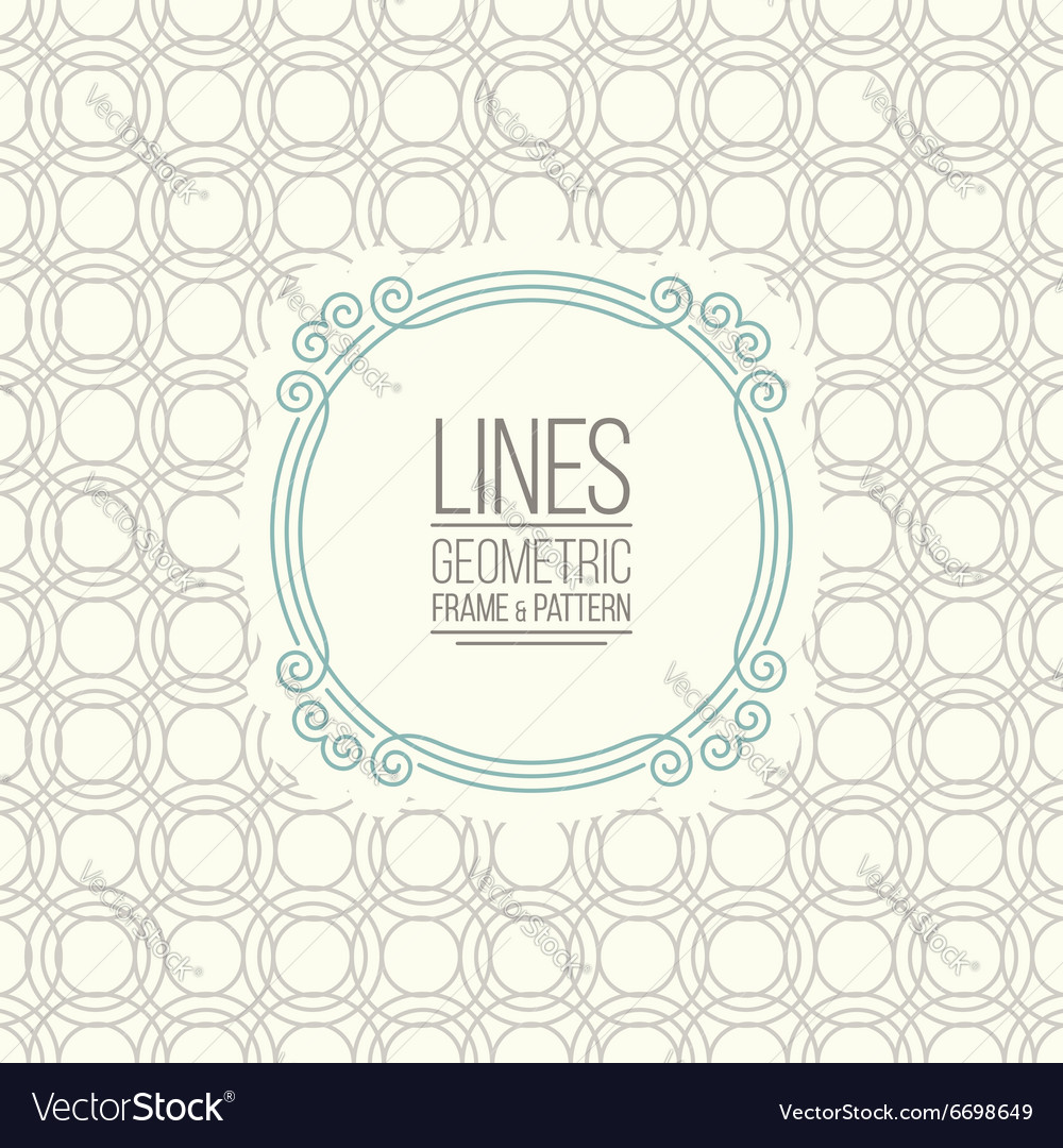Set of line pattern and linear frame