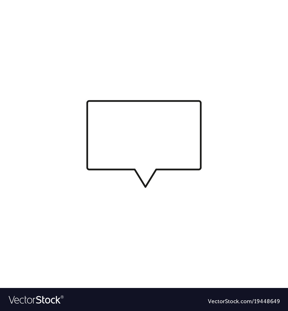 Speech bubble isolated line simple icon