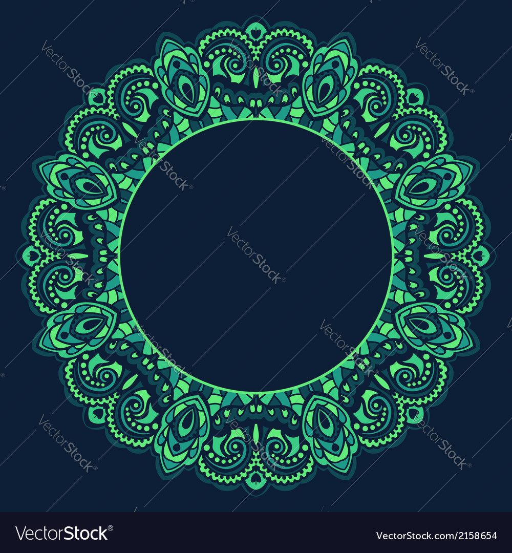 Abstract ornate frame element for design