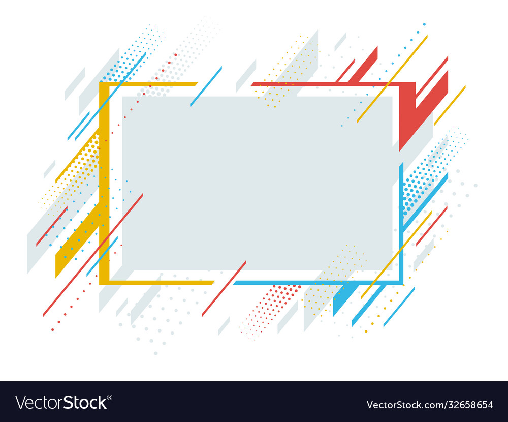Artistic colorful frame with different elements vector image Artistic colorful frame with different elements