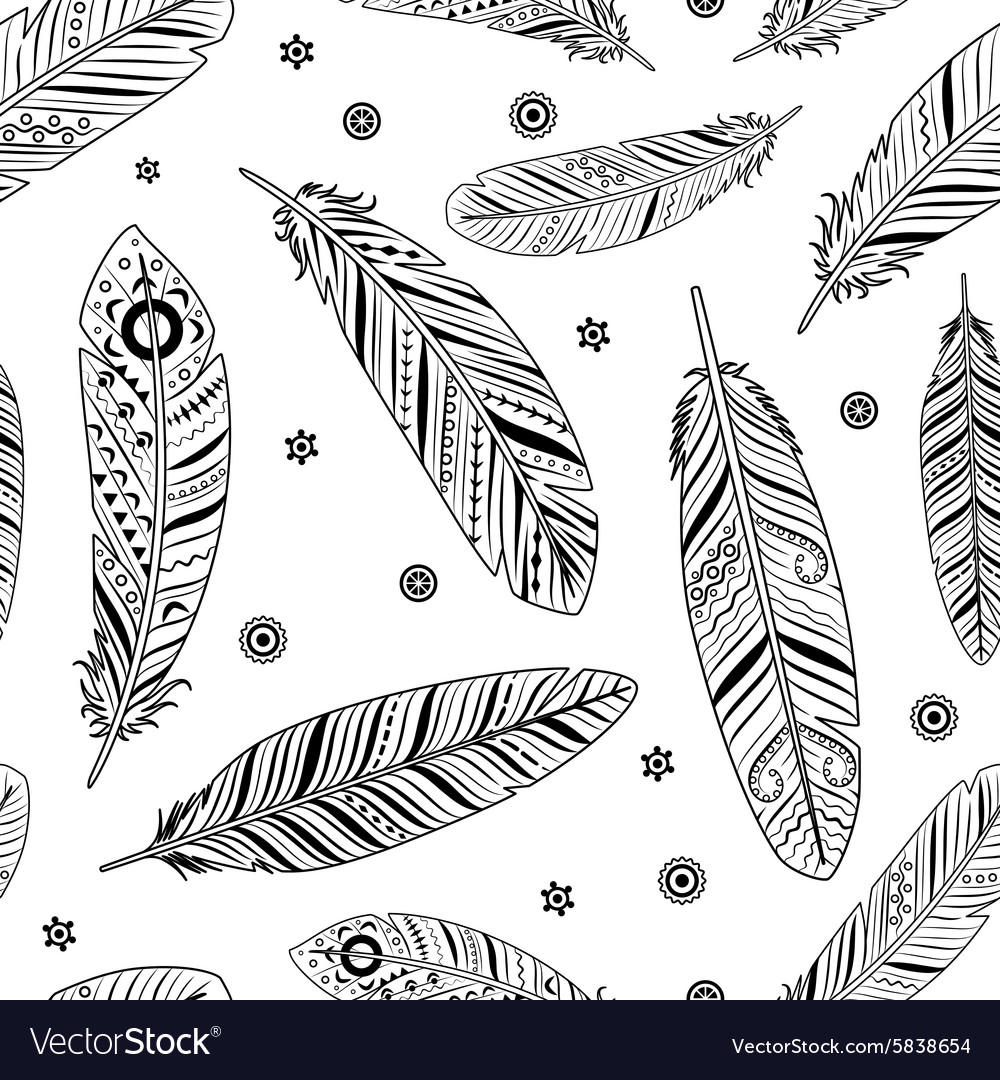 Bohemian Feather Pattern
