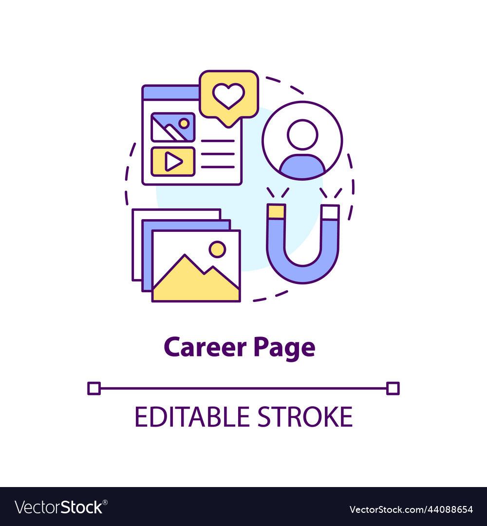 Career page concept icon Royalty Free Vector Image