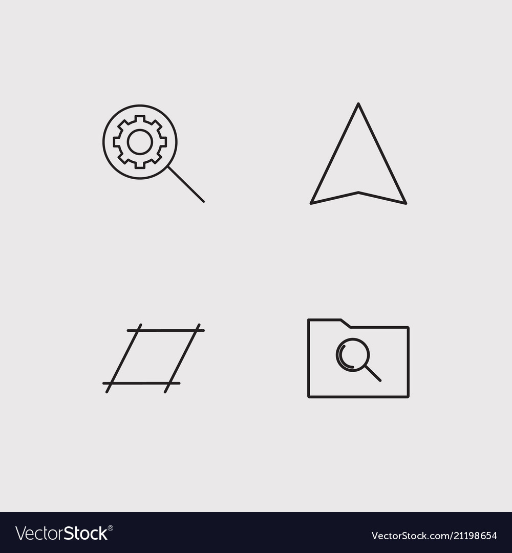 Commerce simple linear icons set outlined