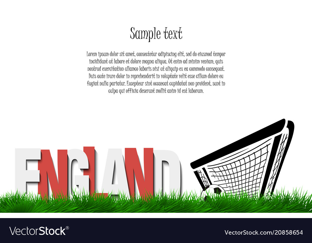 England and a soccer ball at the gate Vector Image England and a soccer ball at the gate