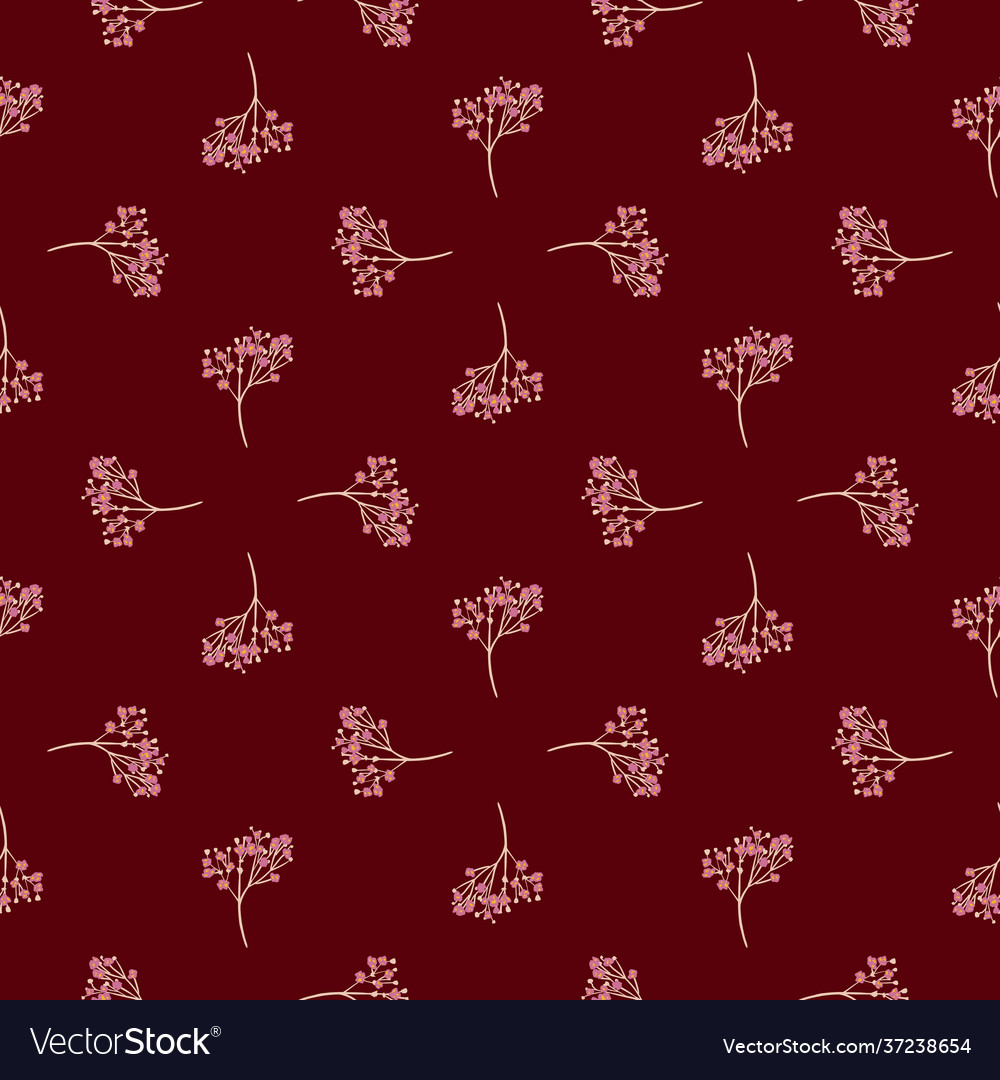 Geometric style botanic seamless pattern vector image Geometric style botanic seamless pattern