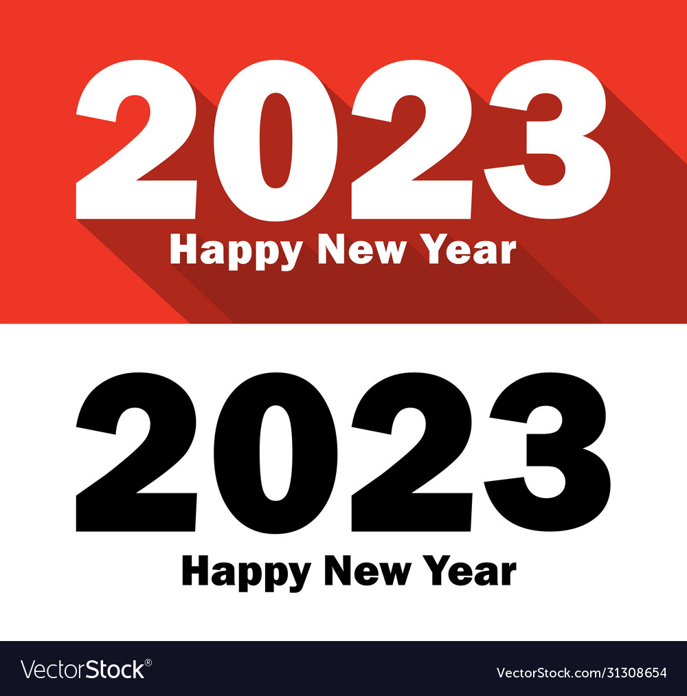 Happy new year 2023 design template modern