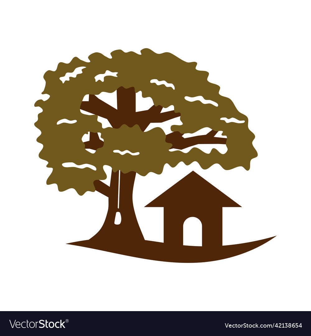 Home and tree nature logo icon brand identity