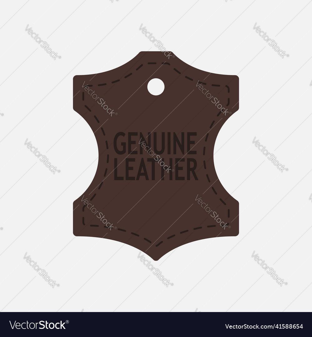 Leather label Royalty Free Vector Image - VectorStock