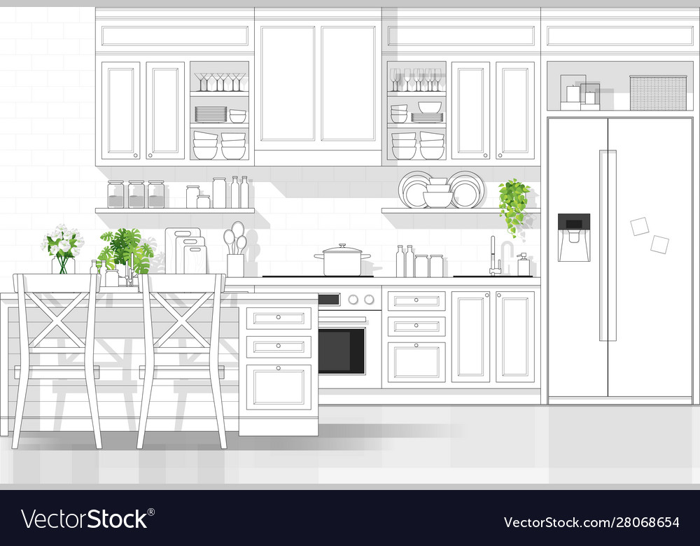 Featured image of post Modern Kitchen Design Sketch