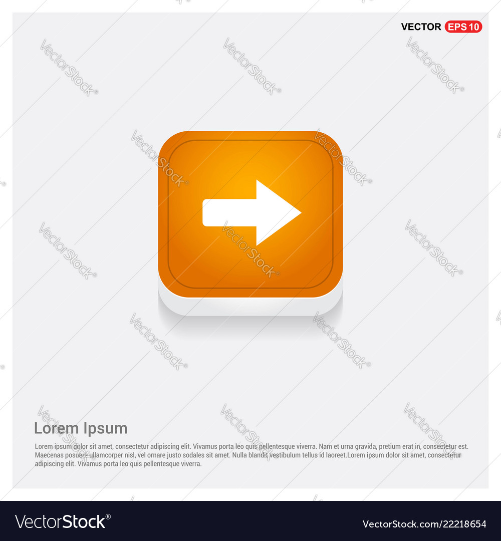 Next arrow icon orange abstract web button vector image Next arrow icon orange abstract web button