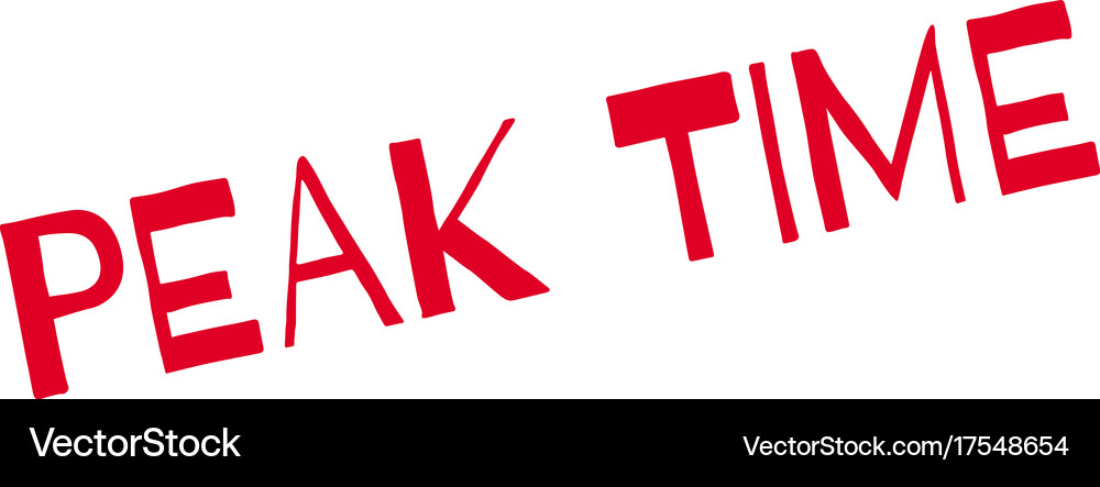 Peak time rubber stamp Royalty Free Vector Image