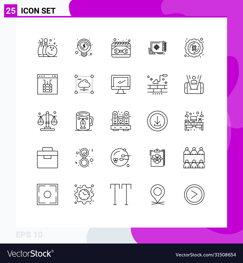 Pictograph set 25 simple lines target file