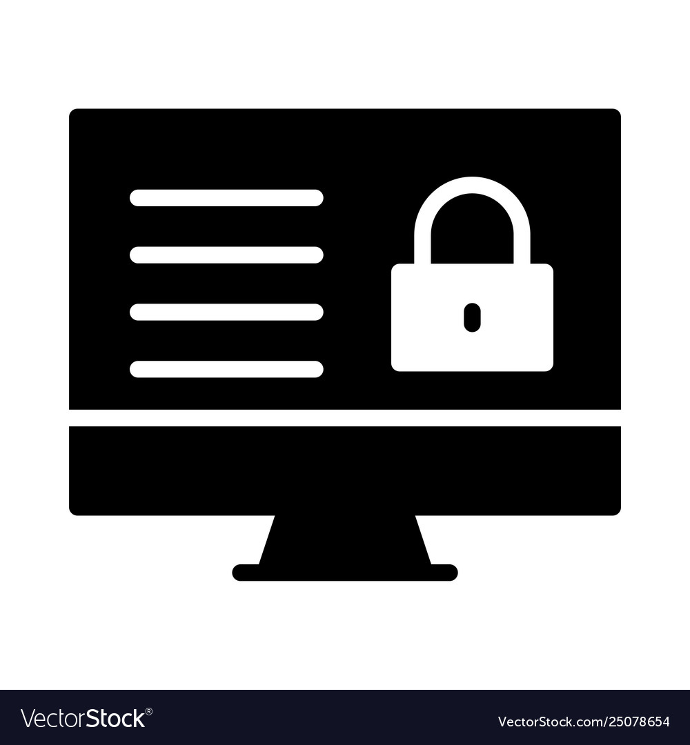 Secure lcd vector image Secure lcd