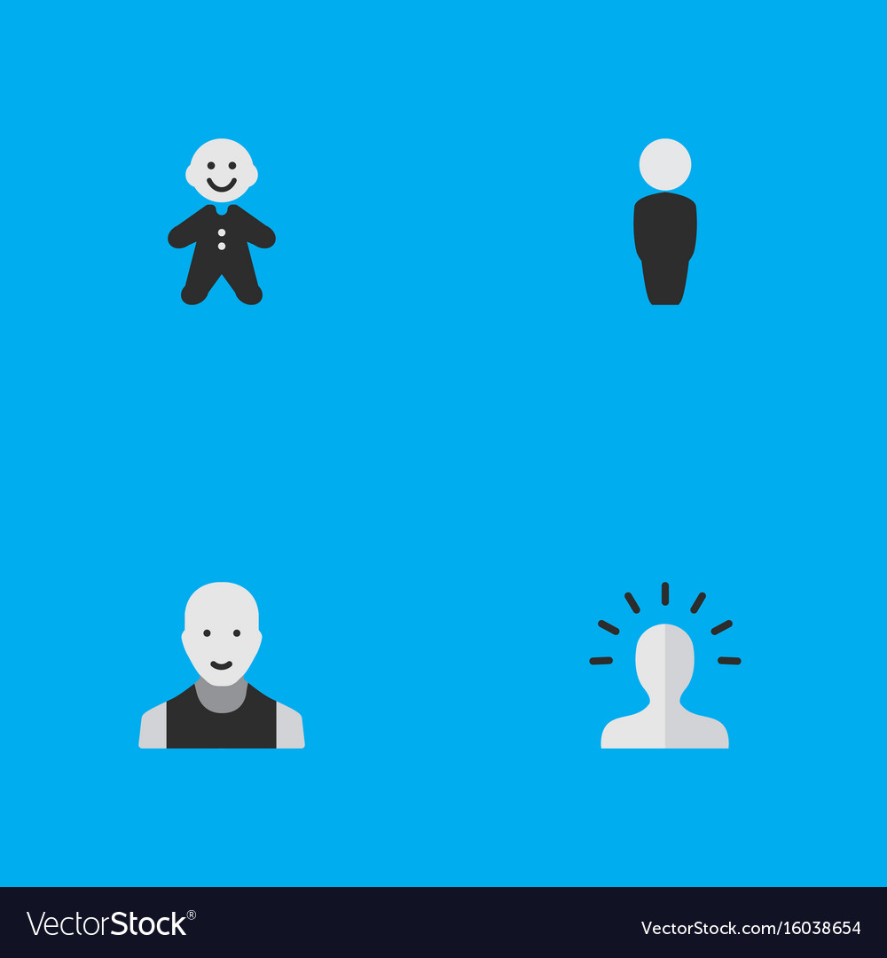 Set of simple profile icons
